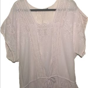 Zara Woman Short Sleeve blouse pink Sz Medium